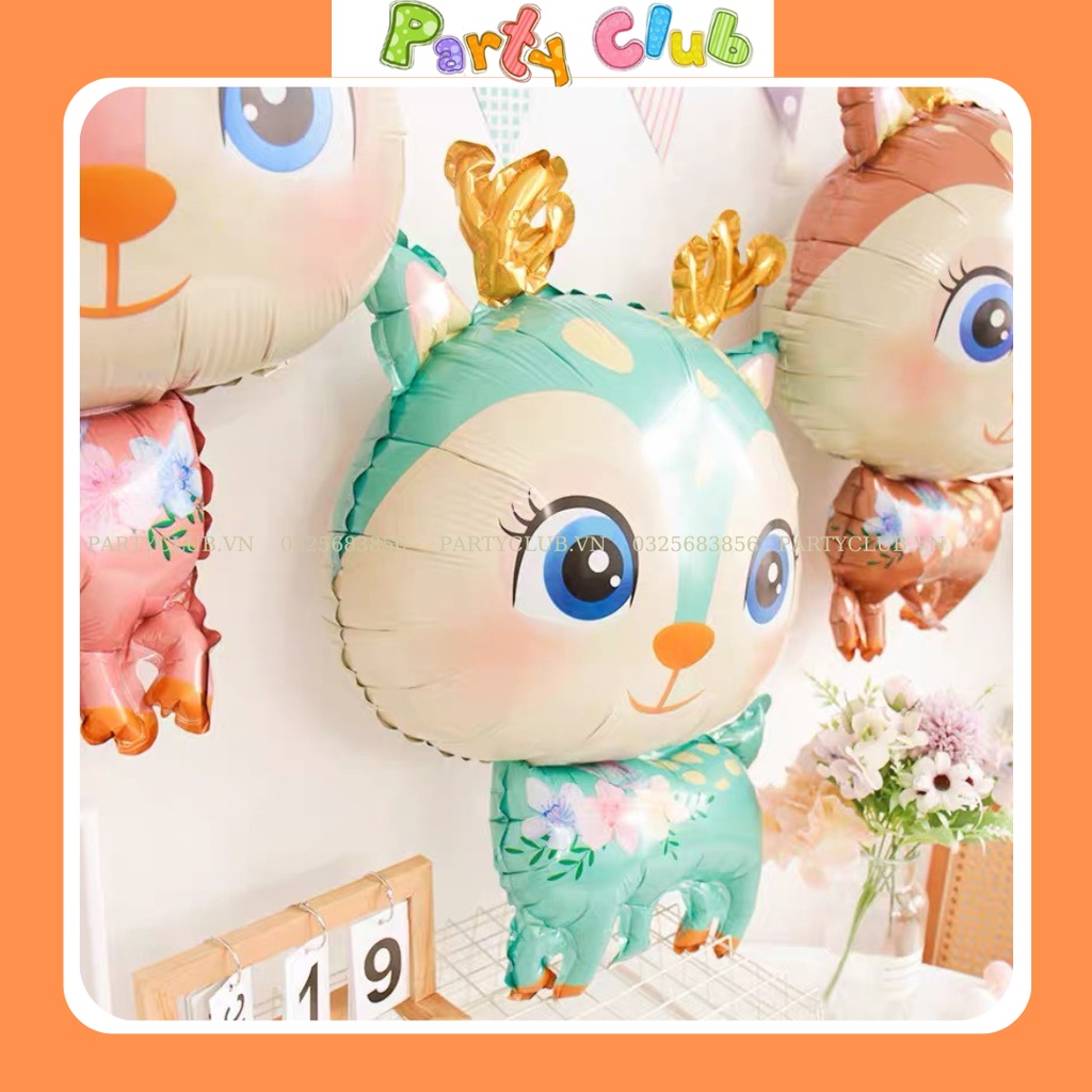 Bong bóng bay hình hươu hoa trang trí sinh nhật