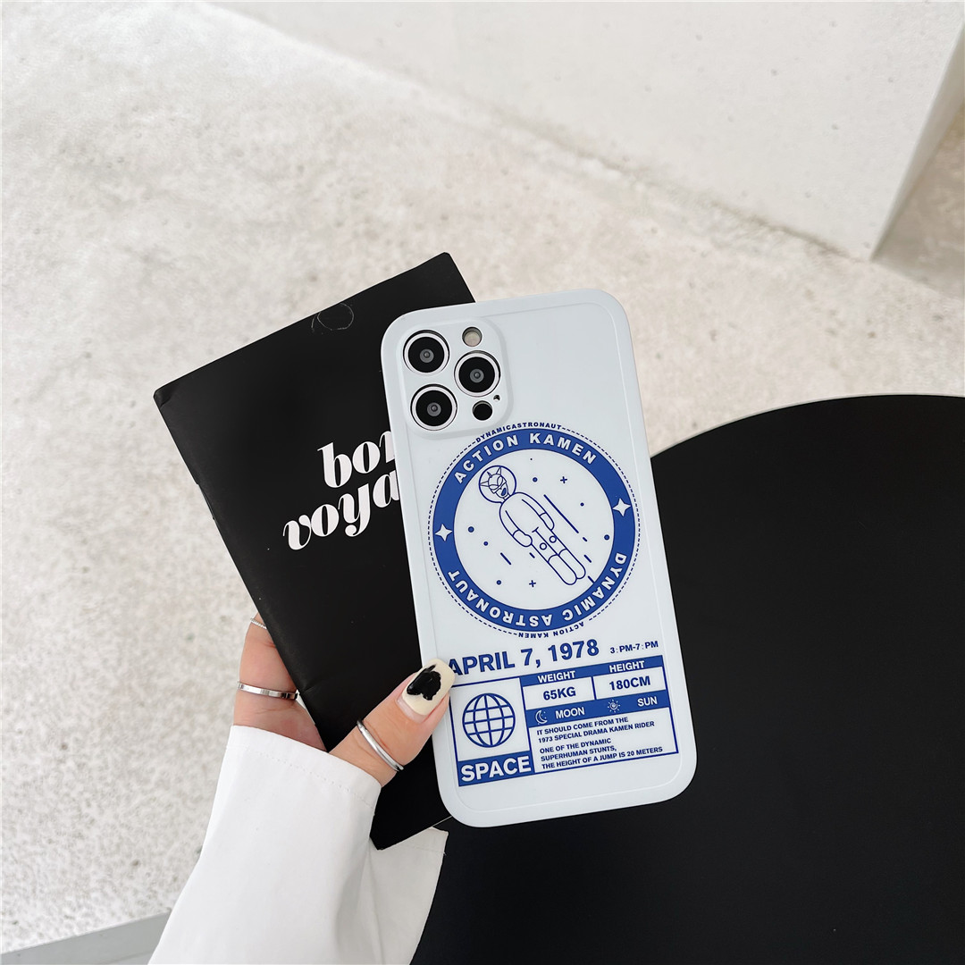Ốp điện thoại nhựa dẻo họa tiết phi hành gia hoạt hình đáng yêu cho IPHONE 12MINI 11PROMAX 7/8PLUS SE2020 X/XS XR XSMAX | BigBuy360 - bigbuy360.vn