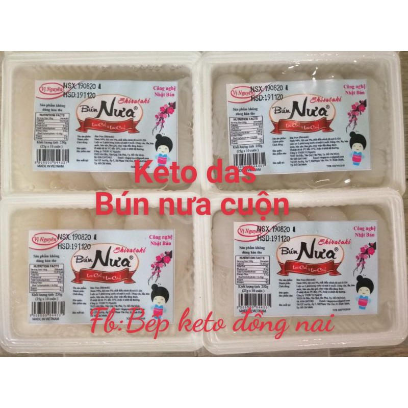 Bún nưa cuộn(6 cuộn/gói)ăn no lâu cho NGƯỜI TIỂU ĐƯỜNG-KETO DAS EATCLEAN