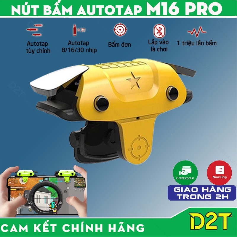 [Mã ELFLASH5 giảm 20K đơn 50K] Nút bấm game PUBG M16 Pro tự động autotap 30 lần/ giây, siêu nhanh, siêu nhỏ gọn