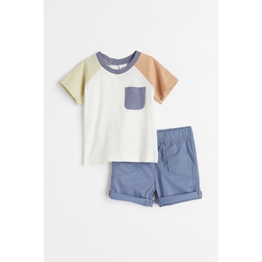 Set đồ H&M áo phông quần short cho bé trai
