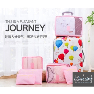 Combo 6 Túi Đựng Đồ Du Lịch size lớn, túi sắp xếp quần áo đồ dùng gọn gàng trong vali Chống Thấm
 Slmn_6TuiLL
