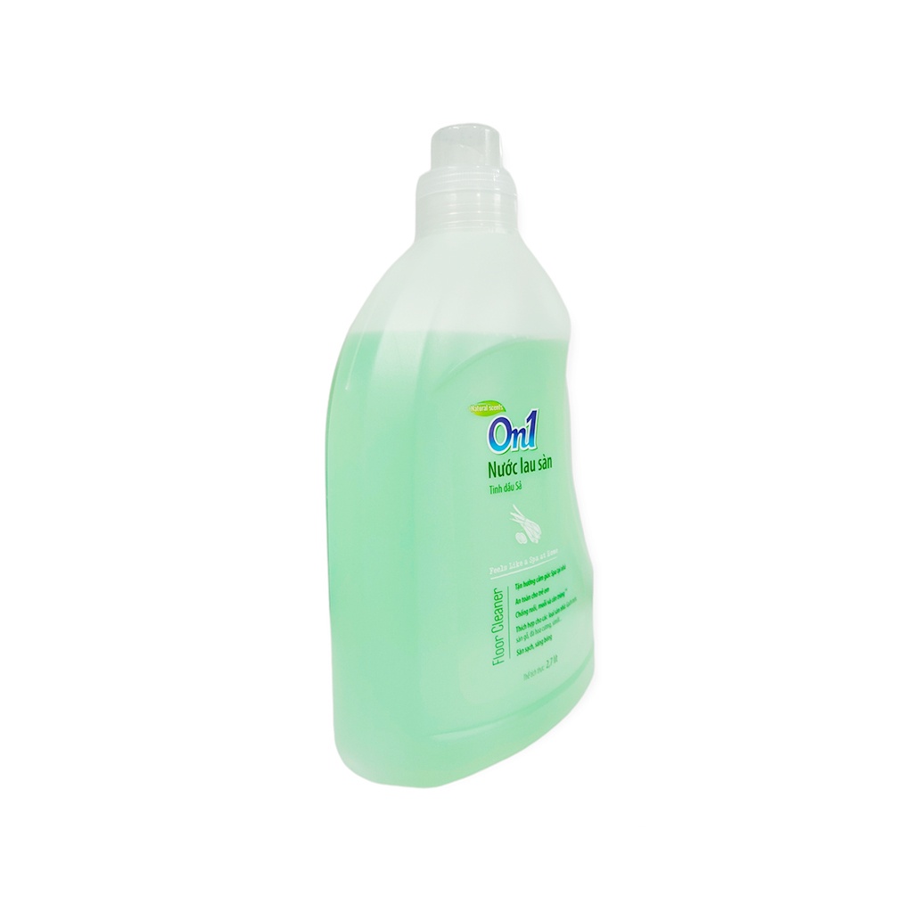 Nước Lau Sàn On1 Tinh Dầu Sả, Hoắc Hương Đinh Hương Can 2,6 Lít Hương Thơm Chiết Xuất Thiên Nhiên