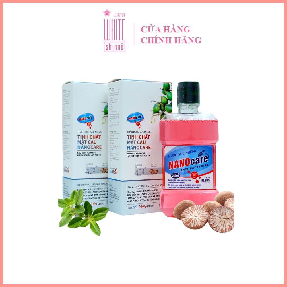 [COMBO 2 CHAI] Thảo Dược Súc Miệng Tinh Chất Mật Cau Nanocare