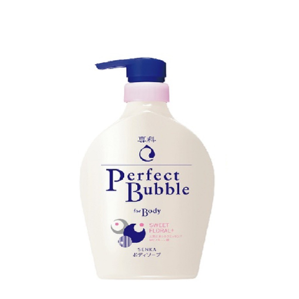 Sữa tắm dưỡng ẩm hương hoa dịu ngọt Senka Perfect Bubble for Body Sweet Floral 500ml