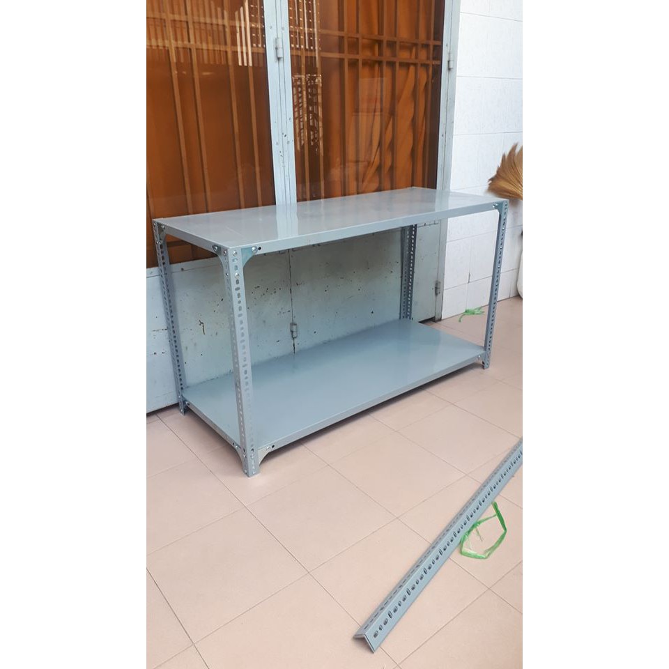 Kệ sắt v lỗ 2 tầng cao 600 x rộng 400 x dài 1000