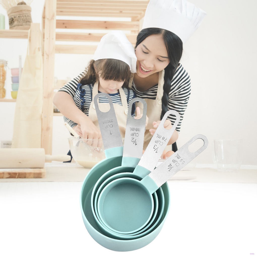 Set 4 Muỗng Đo Lường Bằng Thép Không Gỉ