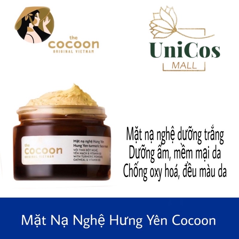 Mặt Nạ Nghệ Hưng Yên Cocoon 30ml sáng da, giảm thâm