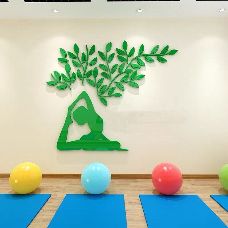 Tranh Mica Hình yoga Asana Trang trí phòng tập Yoga, phòng gym, phòng tập thể dục và các Câu lạc bộ Nhiều Size - EPeBen