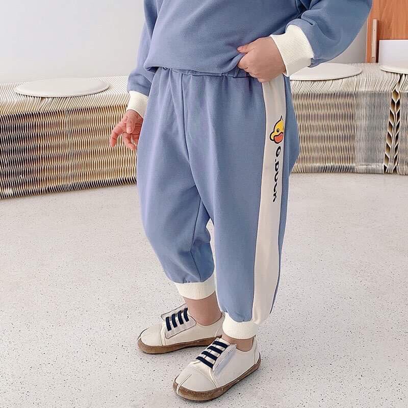 Bộ dài tay thu đông cao cấp cổ 2 khuy cho bé trai bé gái sơ sinh 5-14kg, vải cotton len xuất xịn