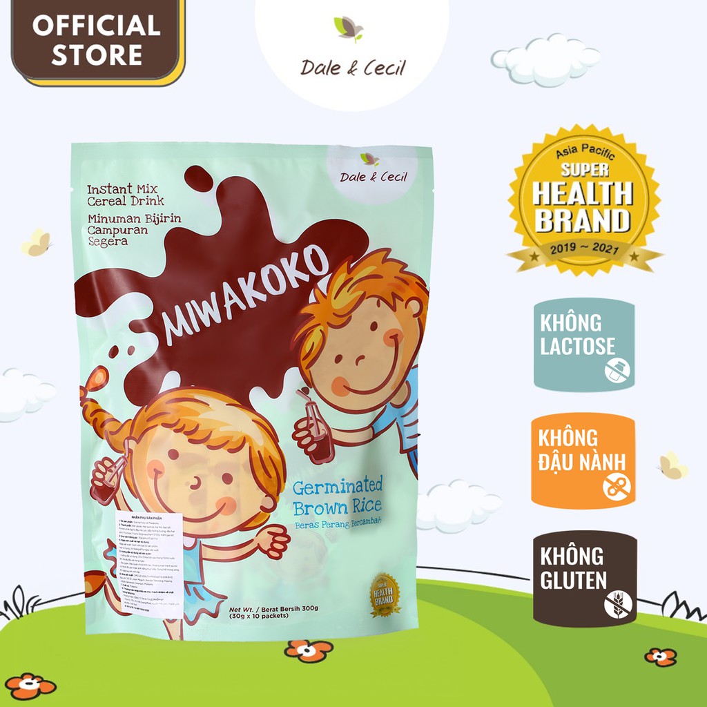 Sữa Công Thức Thực Vật Hữu Cơ Vị cacao MIWAKOKO (300g x 1 túi) - Bổ Sung Dinh Dưỡng, Omega 3 - MiwakoOfficial Store