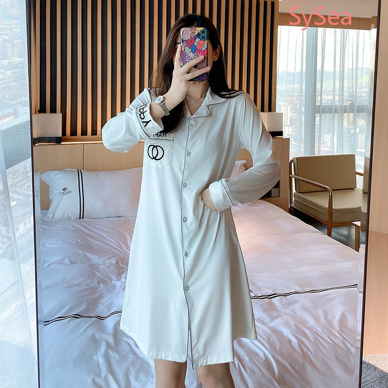Đầm Ngủ Dài Tay Xinh Xắn Theo Phong Cách Mùa Thu Cho Nữ