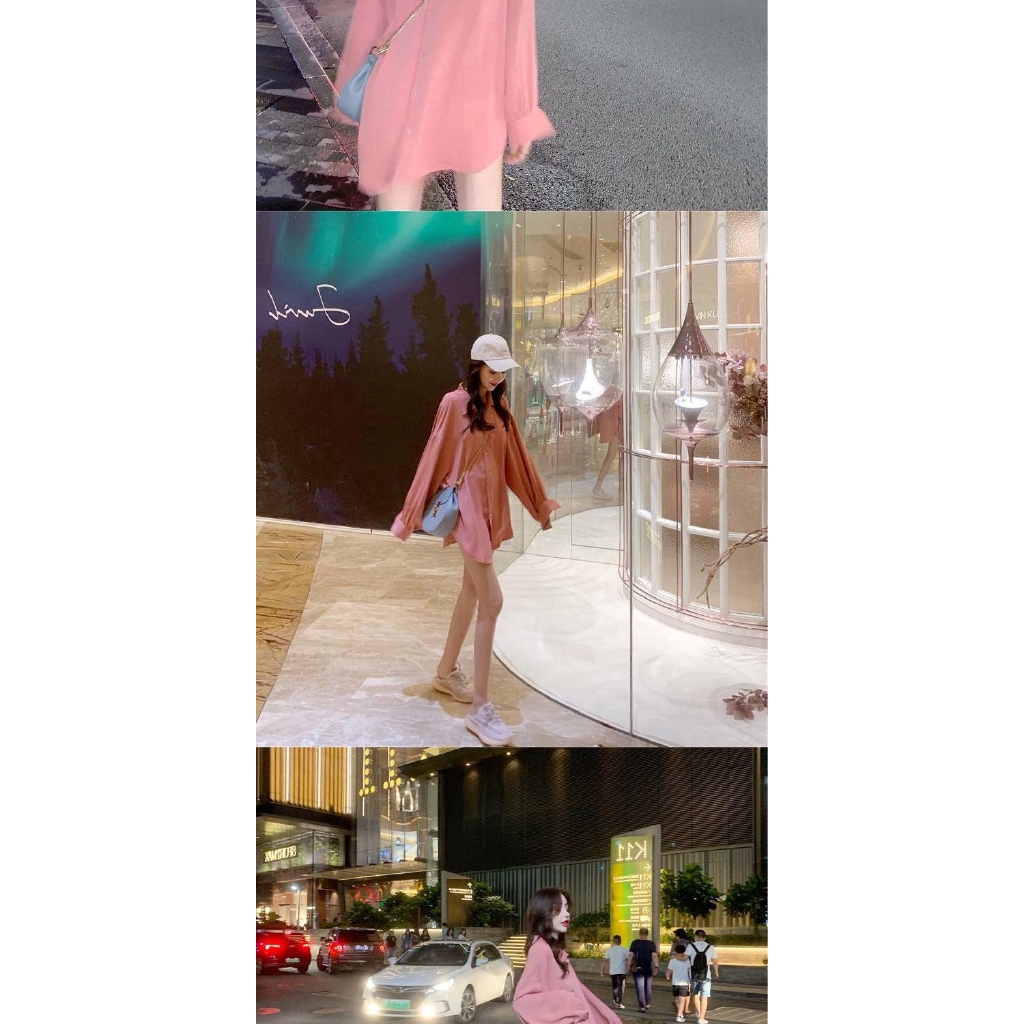 Áo sơ mi tay dài dáng rộng phong cách Hàn Quốc cổ điển dành cho phái nữ