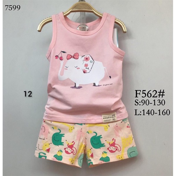 Bộ sát nách fanque bé trai, bé gái size đai đến 32kg hàng đẹp chất cotton cao cấp hàng có sẵn