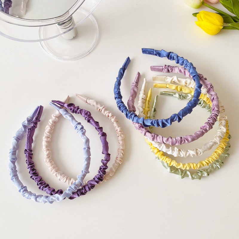 Băng đô cài tóc bằng lụa satin thời trang xinh xắn cho nữ