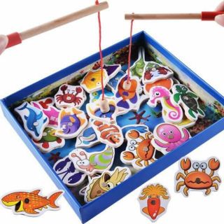 Câu cá 2 cần lm từ gỗ 34 chi tiết