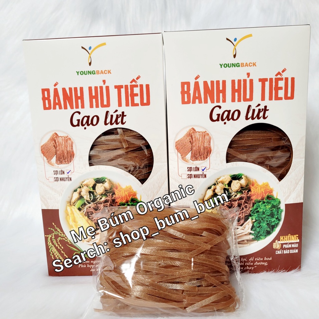 [HCM giao hỏa tốc] Combo hủ tíu+ phở gạo lứt thực dưỡng Youngback - Hộp 300g - chuyên ăn kiêng, tiểu đường