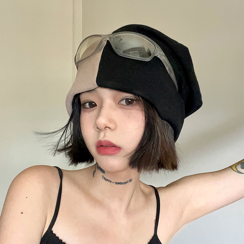 Mũ Turban Màu Đen Phong Cách Nhật Bản Cho Nữ