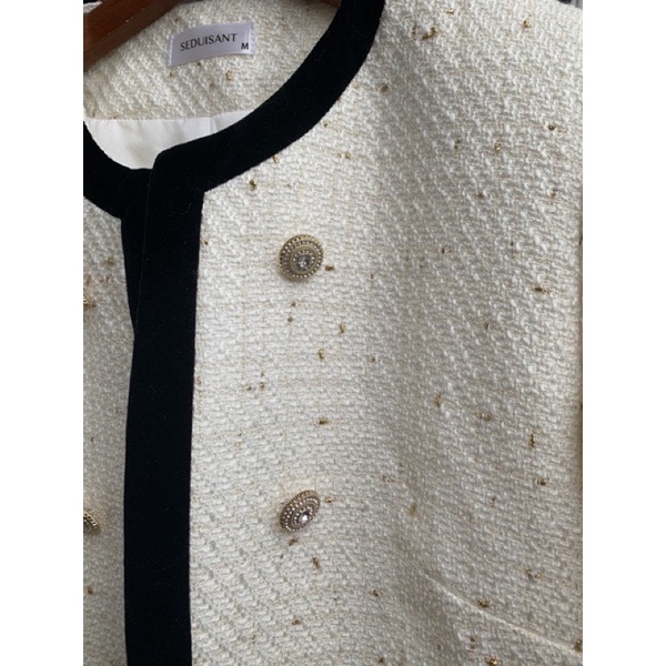 Elina Tweed Jacket - Áo tweed viền nhung SEDUISANT