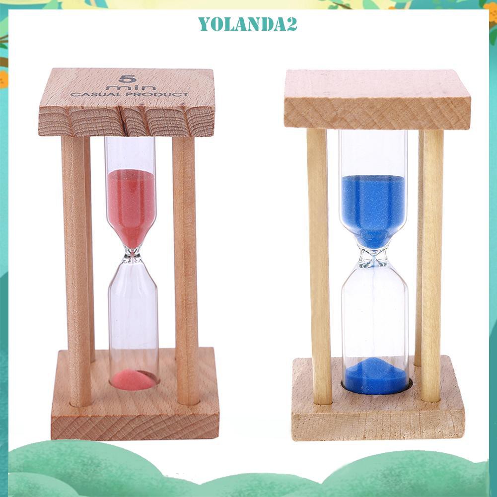 Đồng hồ cát đếm ngược 5 phút khung gỗ hỗ trợ thời gian đánh răng của bé sáng tạo sử dụng tại nhà