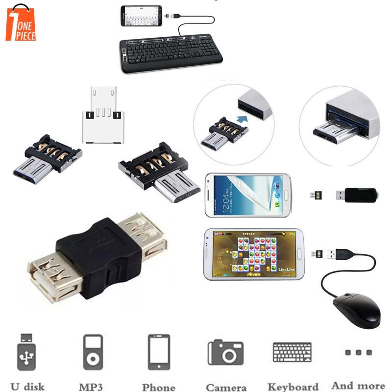 Bộ chuyển đổi USB Type B sang Type A cho điện thoại Android màu đen