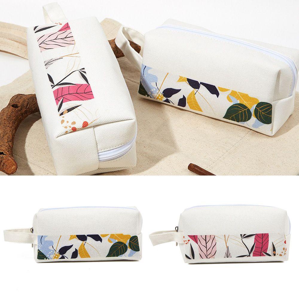 Túi Đựng Mỹ Phẩm Vải Canvas In Họa Tiết MIHAN1 Tiện Dụng Mang Đi Du Lịch