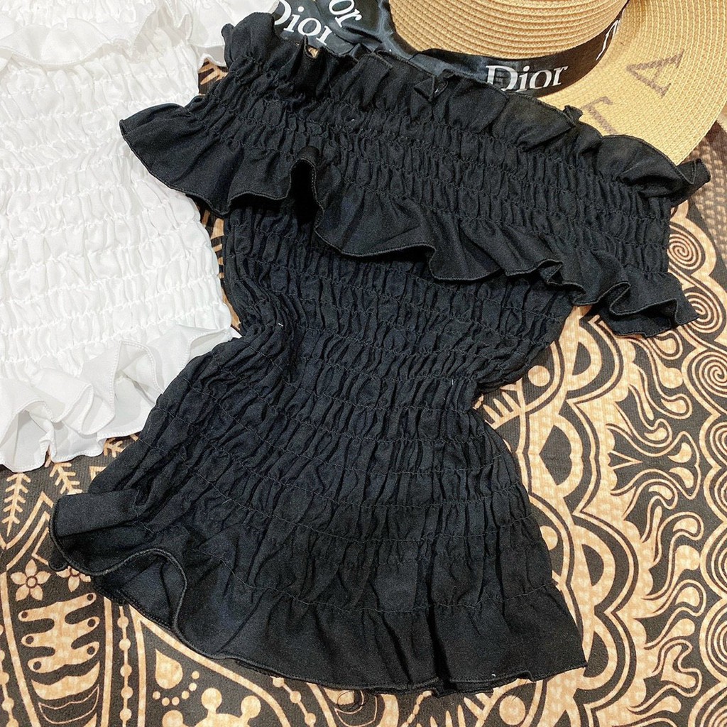 áo kiểu nhúm nhúm bèo bèo hot chất kate mềm