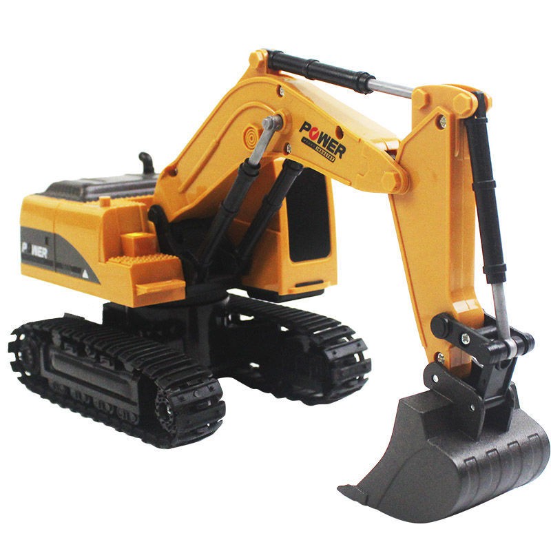 Xe máy xúc điều khiển từ xa chạy điện lớn Little Boy Construction có thể sạc lại Bộ đồ chơi trẻ em bằng hợp kim