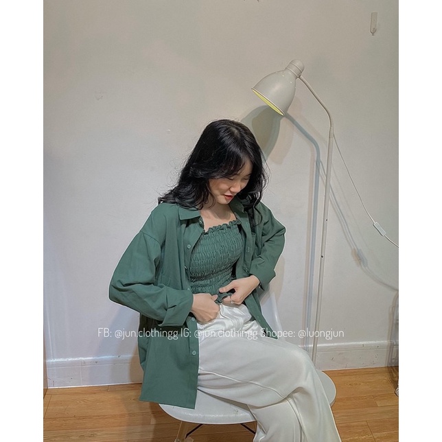 Set sơ mi + áo quây nhún 1308 - JUNclothing