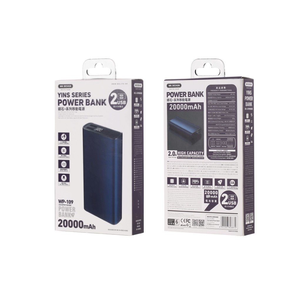 pin sạc dự phòng 10000 mah , 20000 mah chính hãng WK