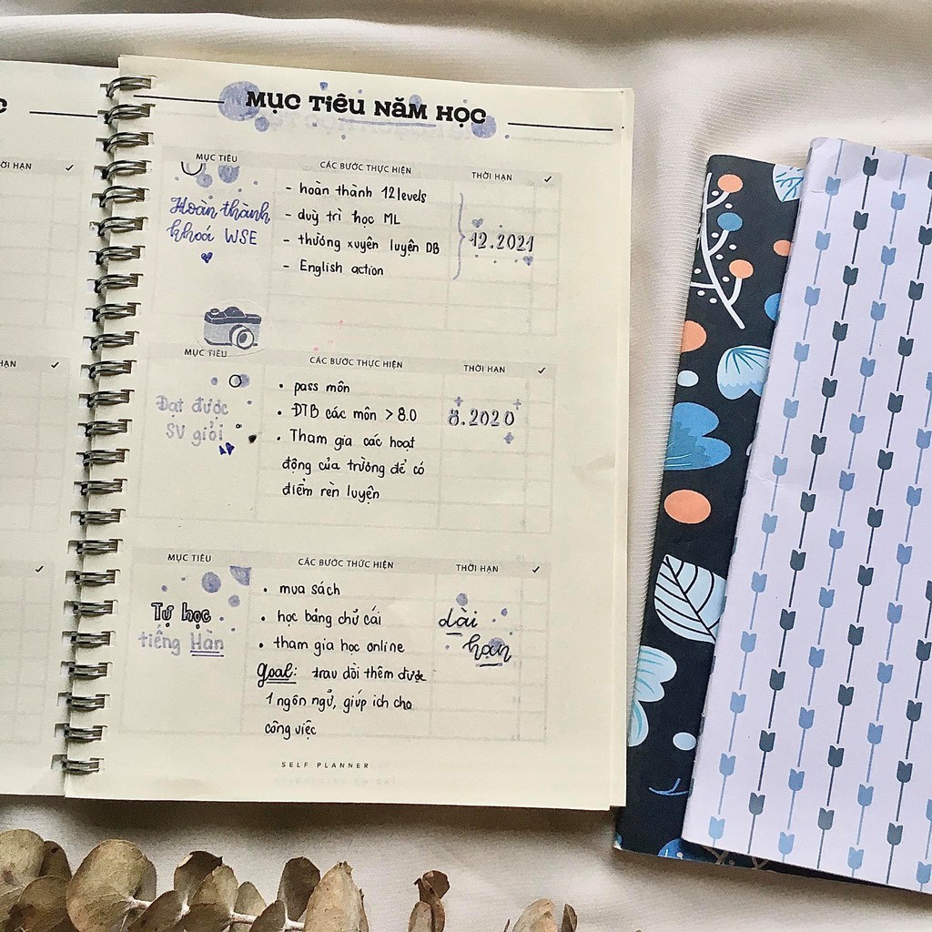 [HANDMADE - CÓ QUÀ] SỔ TAY STUDY PLANNER, LẬP KẾ HOẠCH HỌC TẬP, GHI CHÉP CORNELL CHO HỌC SINH - SINH VIÊN (60 TRANG)