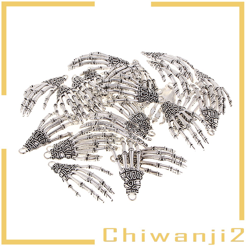 25 Bracelet Charms Skeleton Hand Pendant Jewelry Making Finding