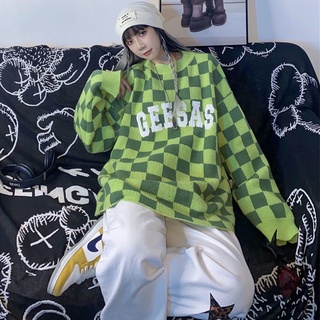 áo len dài tay kẻ sọc cổ tròn nam màu sweater áo len nữ