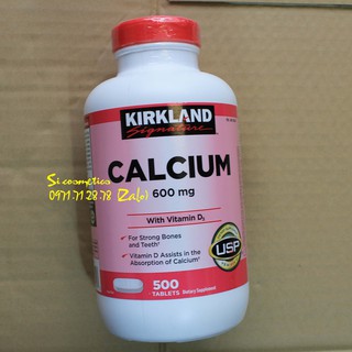 Viên uống Canxi Kirkland Calcium 600mg + D3