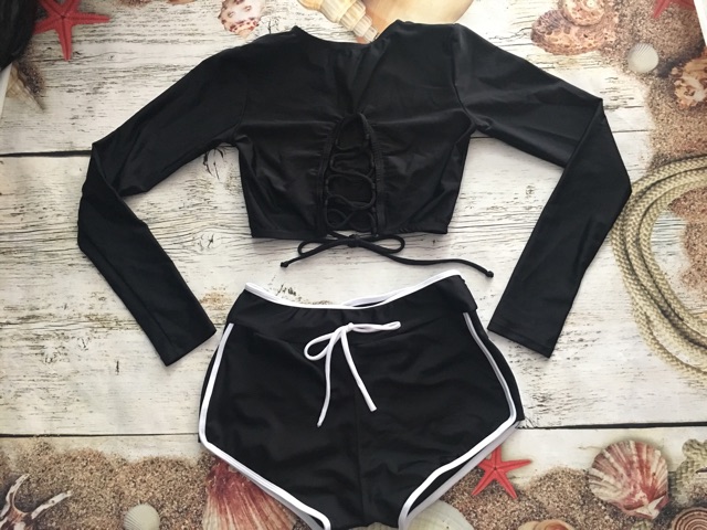 Set đồ bơi áo đan nửa lưng