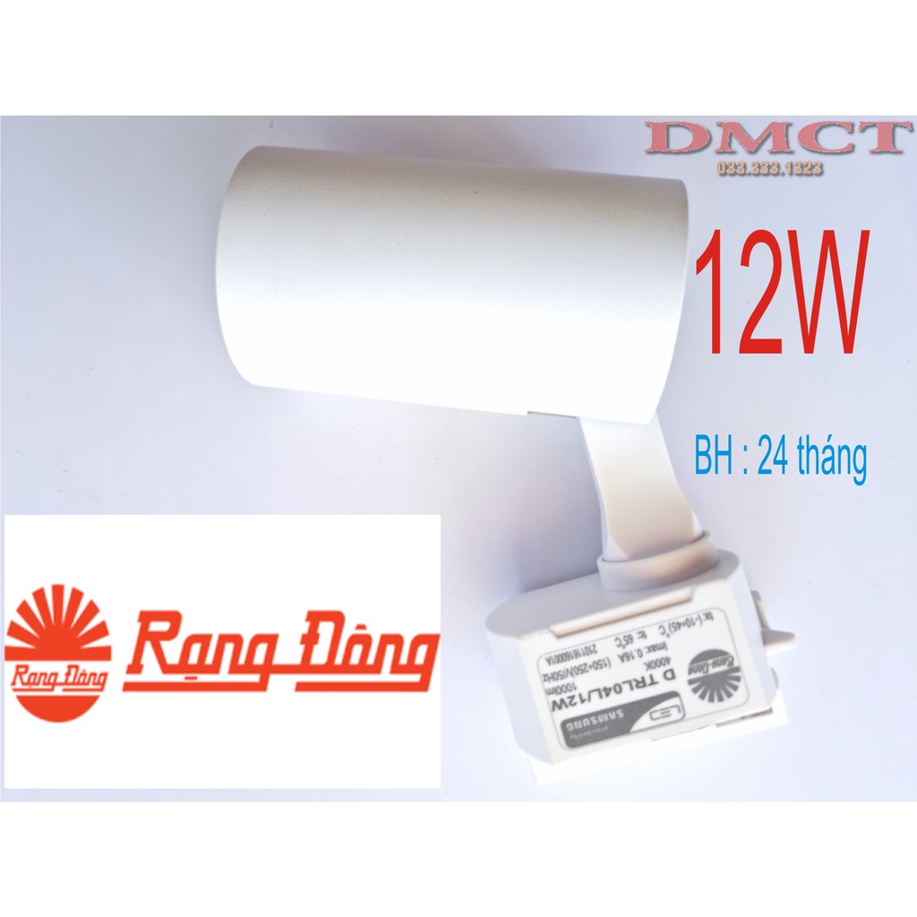 Đèn led rọi ray 12W Rạng Đông - Đèn tracklight 12w Rạng Đông - Bảo hành 02 năm PP Chính hãng