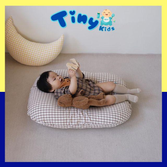 Đệm Thông Minh Cotton Phong Cách Hàn Chần Bông Cao Cấp Chống Móp Đầu Cho Bé (Size 70 x 70cm) - Tiny Kids