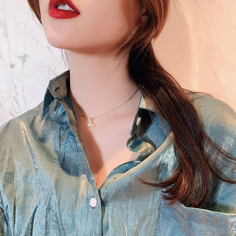 Vòng Cổ Đuôi Cá Thời Trang Hàn Quốc Mới Vòng Cổ Đơn Giản Tinh Tế