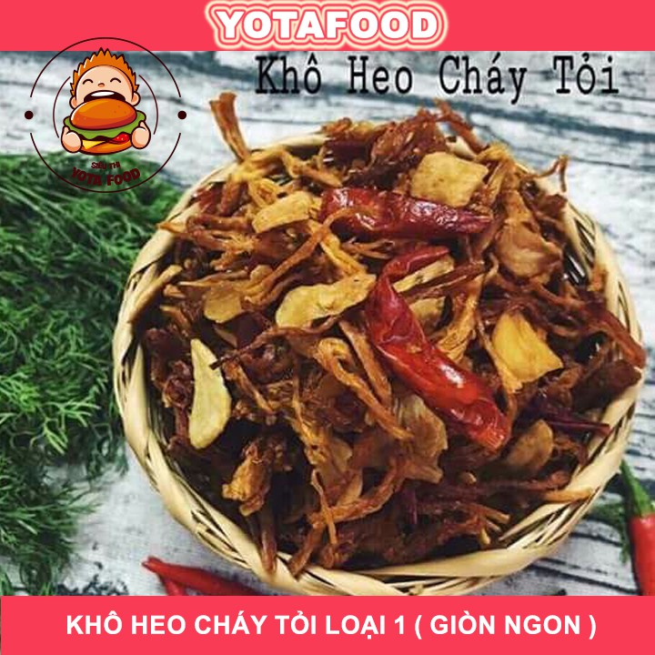 Khô heo cháy tỏi loại ngon ( Thơm ngon - Đậm vị ) - 100gram | Yotafood