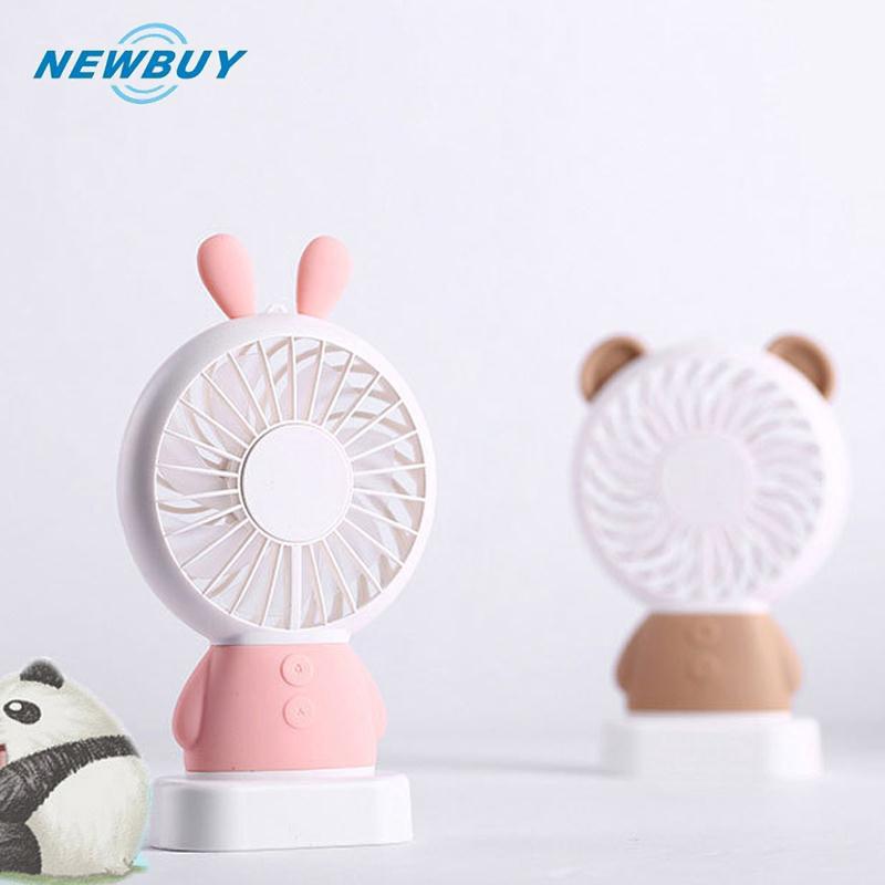 Quạt mini hình con thỏ có đèn LED độc đáo