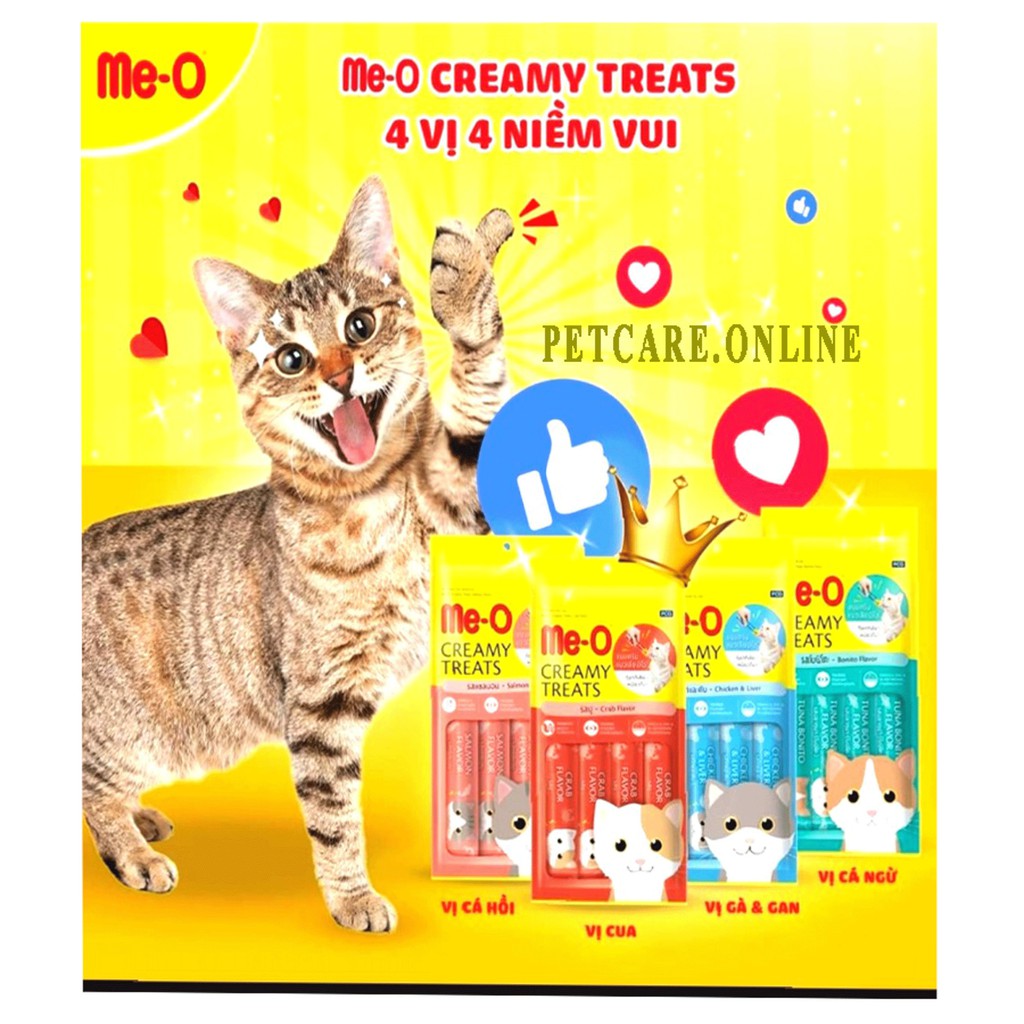 Thức ăn Mèo ME-O Vị Cua 60g - CHÍNH HÃNG (COMBO 2 GÓI)