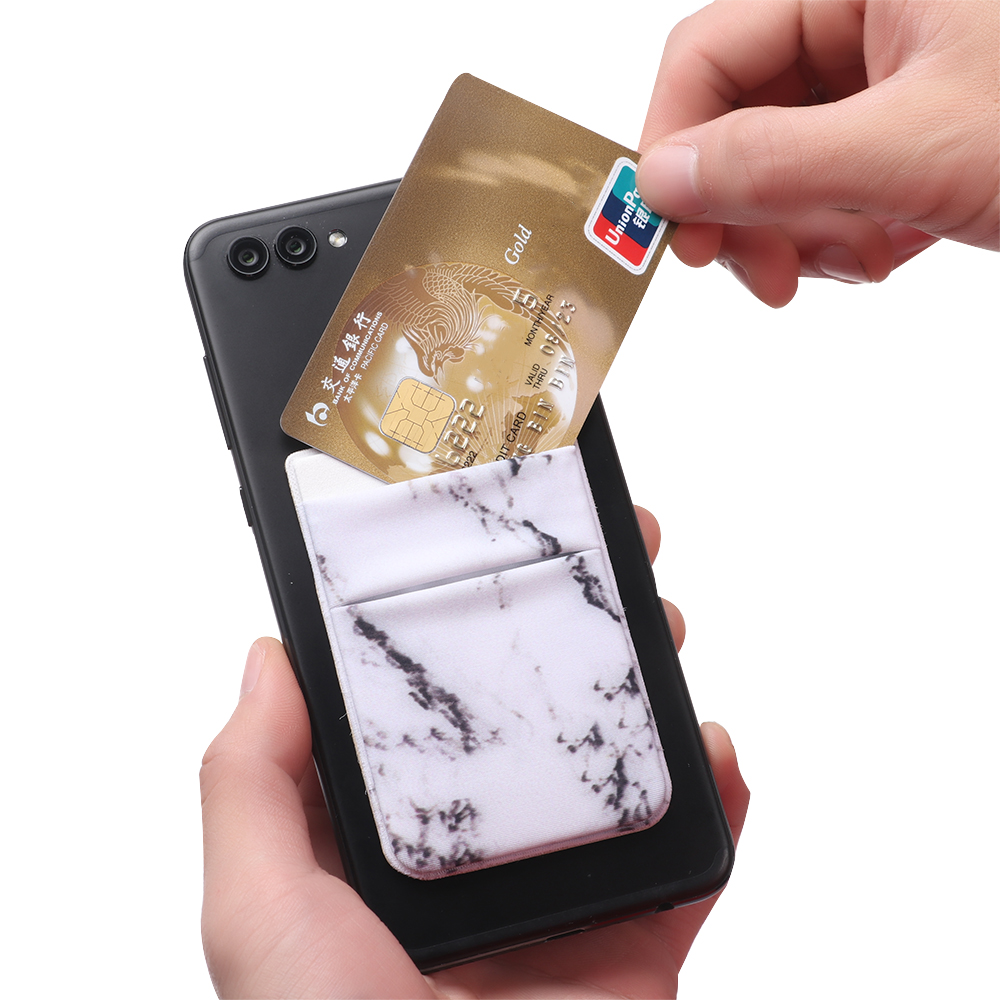 Ví đựng thẻ dán mặt sau điện thoại bằng lycra tiện lợi