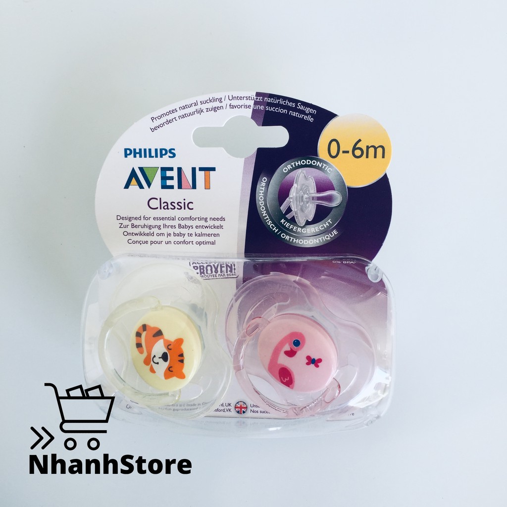 Ty Ngậm Philips Avent 0-6-18 tháng (sản xuất tại Anh)