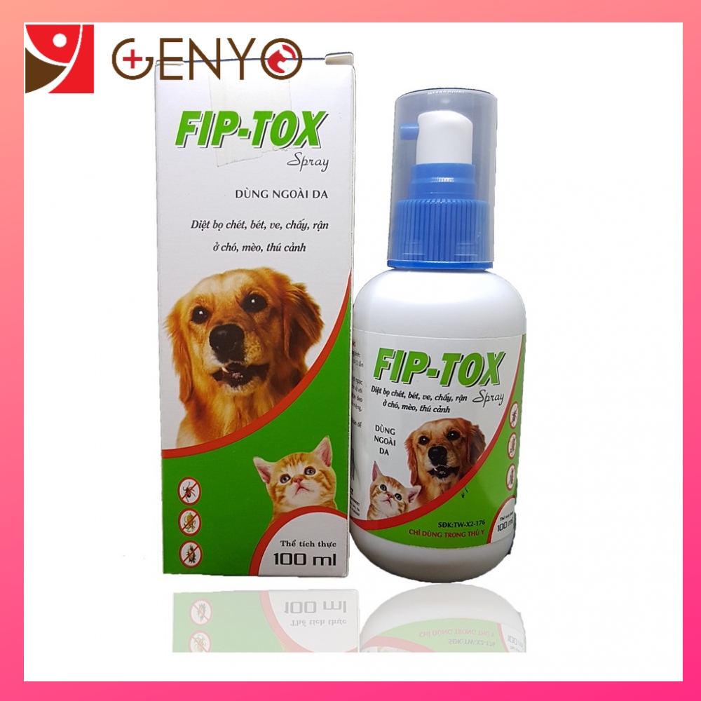 Chai xịt ve rận bọ chét chó mèo - Hanvet Fiptox 100ml