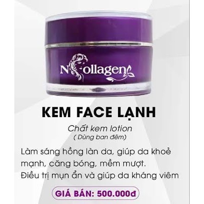 WHITE GLOW SKIN Kem face lạnh chính hãng N-COLLAGEN Ngân Collagen