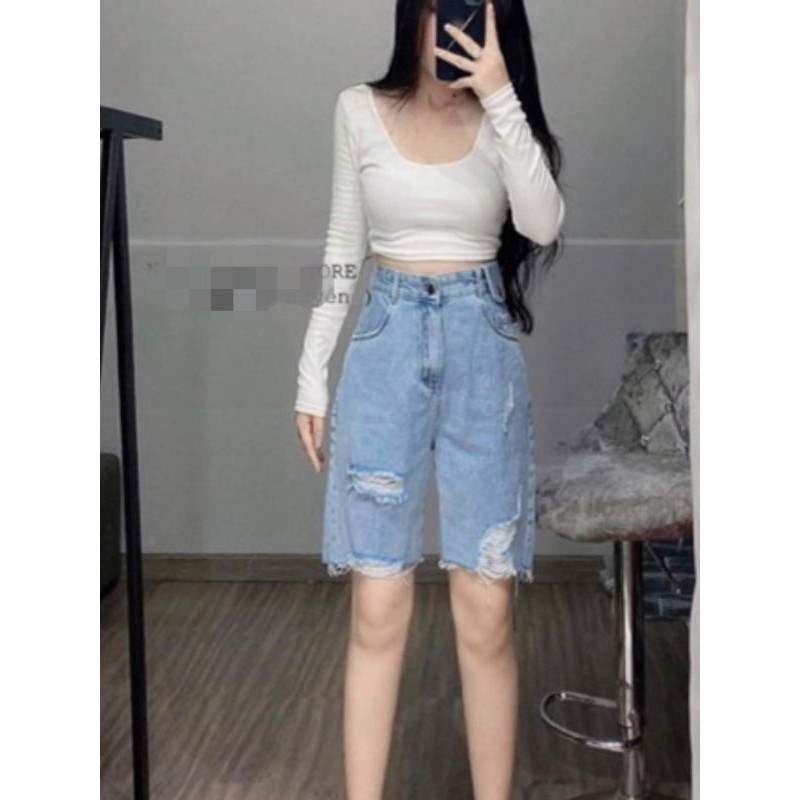 QUẦN NGỐ NỮ JEANS ❤️ (MUA 2 GIẢM 9K) ❤️ QUẦN JEAN NGỐ ĐÙI RÁCH, TÚI NẮP ,KIỂU