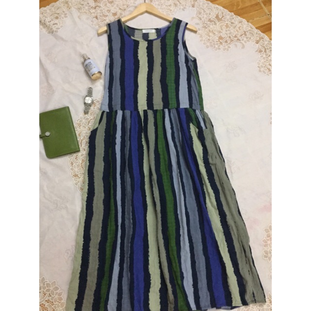 ĐẦM MAXI SỌC LANH HÀN QUỐC