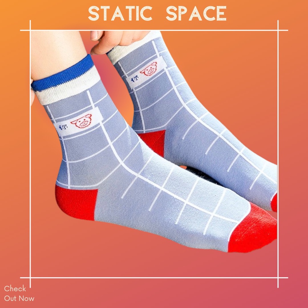 TẤT VỚ CAO CỔ FREESIZE IN HÌNH SIÊU ĐÁNG YÊU - STATIC SPACE