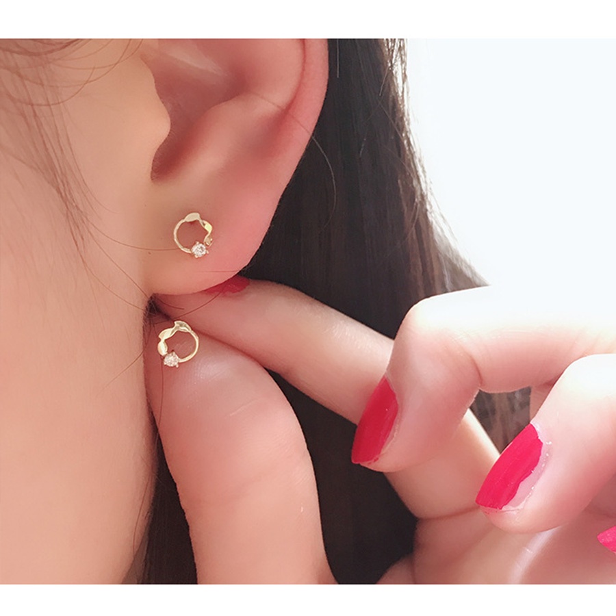 Đôi hoa tai mạ vàng 925 đính đá thời trang dành cho nữ