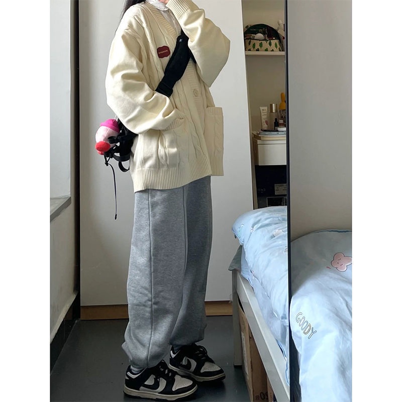 Hàng Sẵn_ Áo khoác len dệt kim mềm mại dáng dài Hadu shop